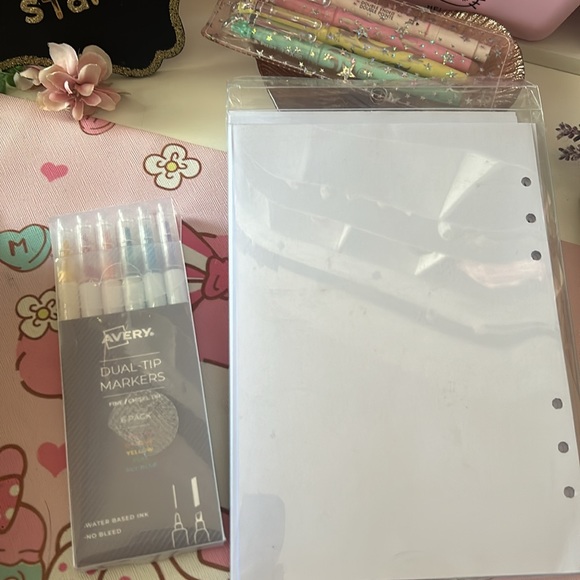 Inhale Exhale Agenda 52 Rose Gold Planner Binder with Planner stickers - Picture 6 of 11